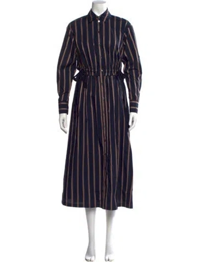 Pre-owned Jason Wu Striped Long Dress In Blue