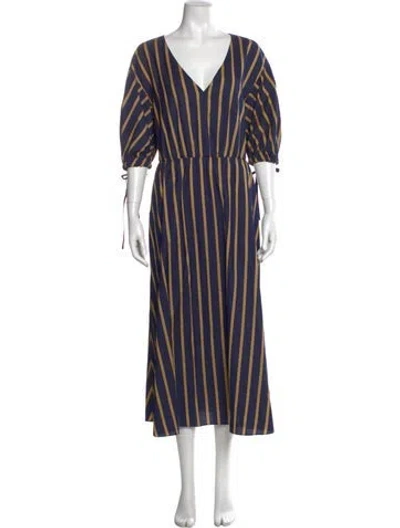 Pre-owned Jason Wu Striped Long Dress In Blue