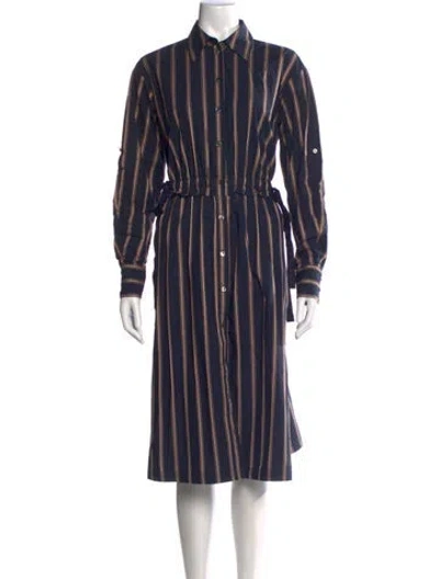 Pre-owned Jason Wu Striped Long Dress In Blue