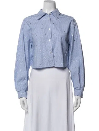 Pre-owned Jason Wu Striped Long Sleeve Button-up Top In Multi