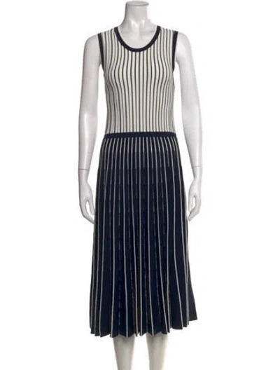 Pre-owned Jason Wu Striped Midi Length Dress In Blue