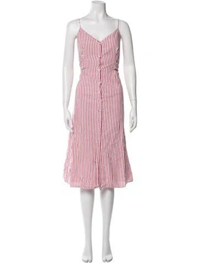 Pre-owned Jason Wu Striped Midi Length Dress In Red