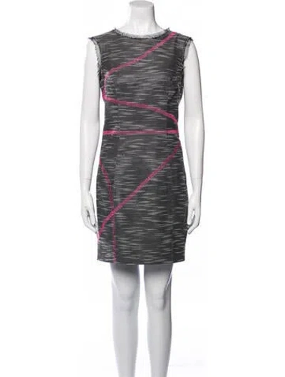 Pre-owned Jason Wu Striped Mini Dress In Black