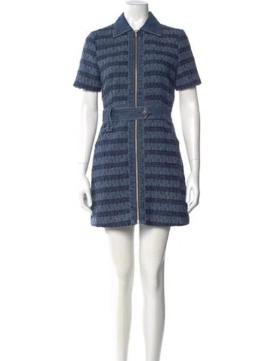 Pre-owned Jason Wu Striped Mini Dress In Blue