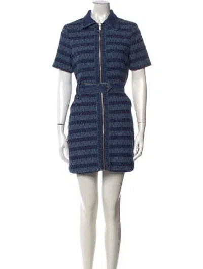 Pre-owned Jason Wu Striped Mini Dress In Blue