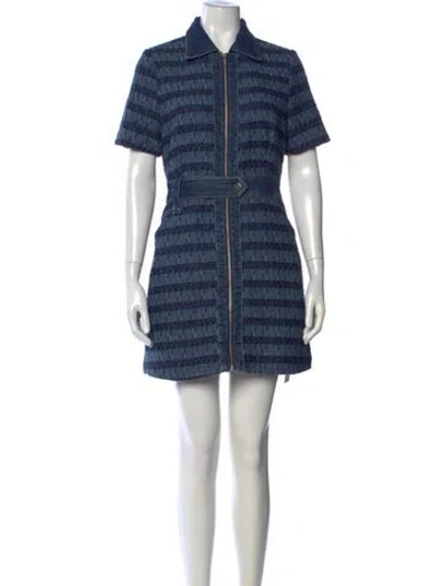 Pre-owned Jason Wu Striped Mini Dress In Blue