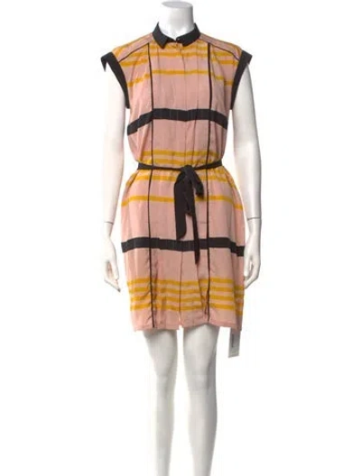 Pre-owned Jason Wu Striped Mini Dress In Pink