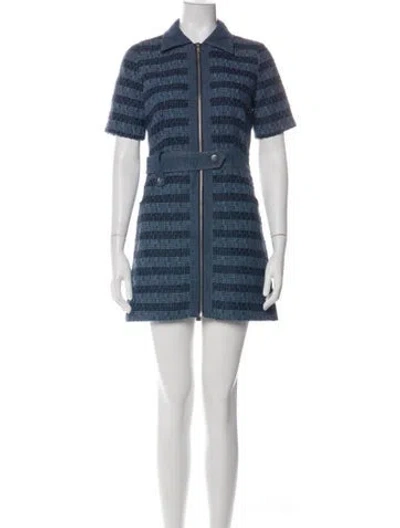 Pre-owned Jason Wu Striped Mini Dress W/ Tags In Green