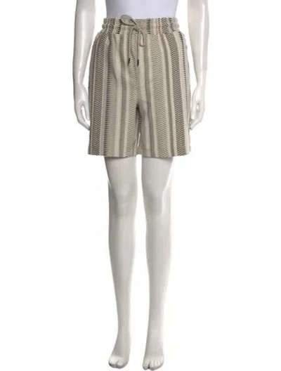 Pre-owned Jason Wu Striped Mini Shorts In Neutral