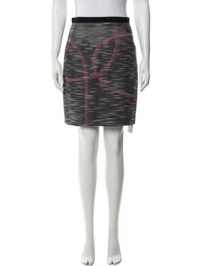 Pre-owned Jason Wu Striped Mini Skirt In Black