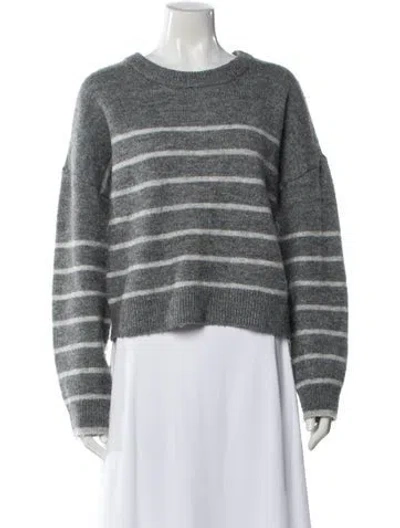 Pre-owned Jason Wu Striped Scoop Neck Sweater In Gray