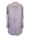 Jason Wu Striped Shirt Dress In Grey Cotton In Grey