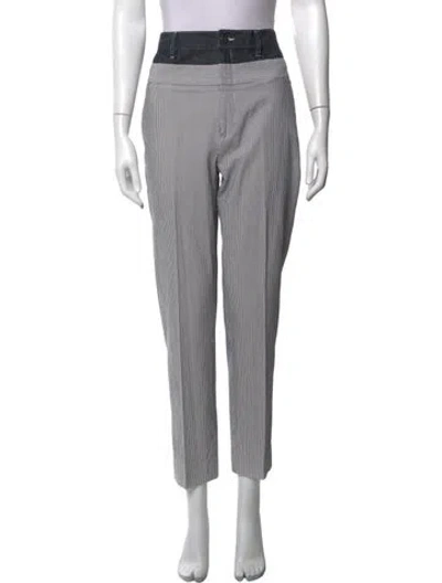 Pre-owned Jason Wu Striped Straight Leg Pants In Blue