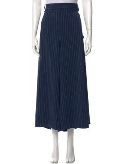 Pre-owned Jason Wu Striped Wide Leg Pants In Blue