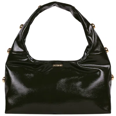 Jason Wu Studded Shoulder Bag In Crackled Finish In Green
