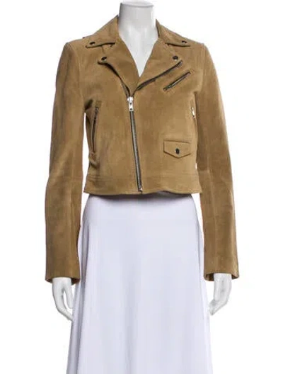 Pre-owned Jason Wu Suede Biker Jacket In Brown