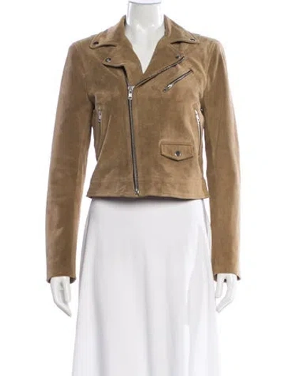 Pre-owned Jason Wu Suede Biker Jacket In Neutral