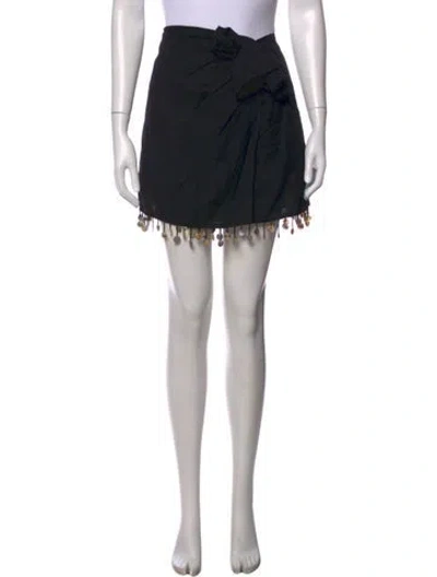 Pre-owned Jason Wu Tassel Accents Mini Skirt In Black