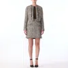 Jason Wu Texture Tweed Crop Jacket In Multi