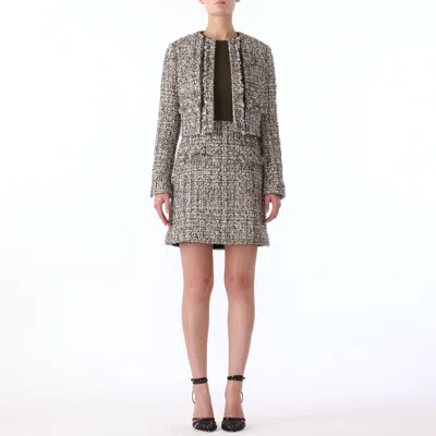 JASON WU TEXTURE TWEED CROP JACKET