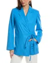 Jason Wu Side-tie Wrap Blazer In Blue