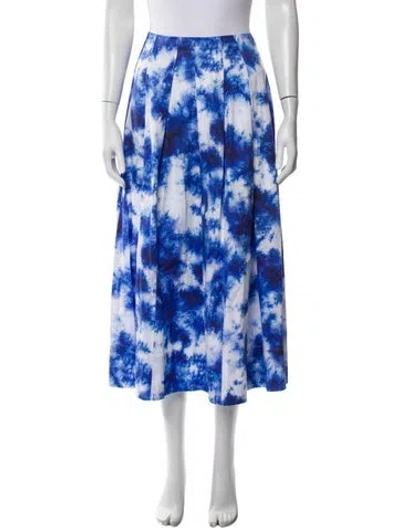 Pre-owned Jason Wu Tie-dye Print Midi Length Skirt In Blue