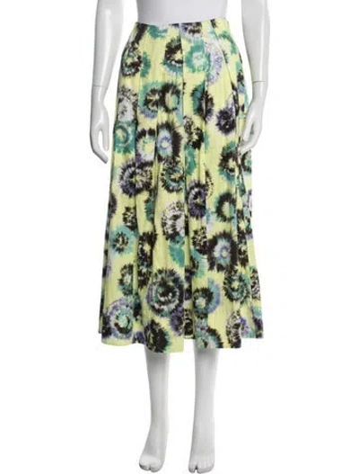 Pre-owned Jason Wu Tie-dye Print Midi Length Skirt In Green