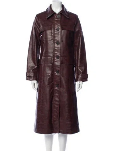 Pre-owned Jason Wu Trench Coat In Burgundy
