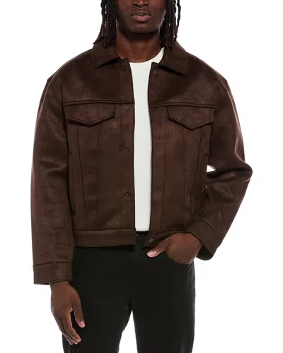 Jason Wu Trucker Jacket In Burgundy