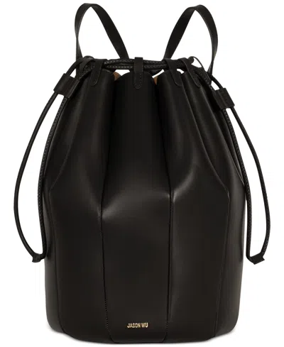 Jason Wu Tulip Leather Backpack In Black