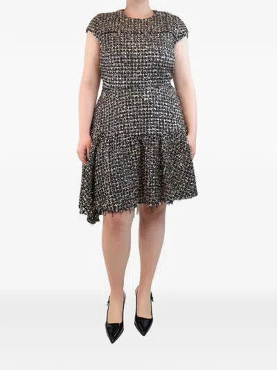 Pre-owned Jason Wu Tweed Midi Dress In Black