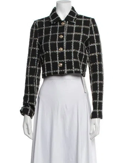 Pre-owned Jason Wu Tweed Pattern Blazer In Black