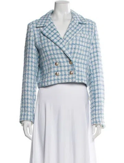 Pre-owned Jason Wu Tweed Pattern Blazer In Blue