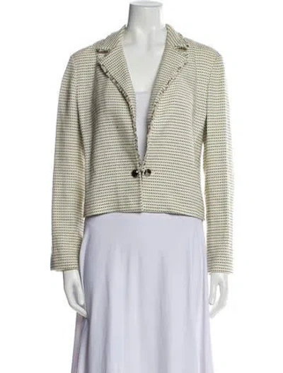 Pre-owned Jason Wu Tweed Pattern Evening Jacket In White