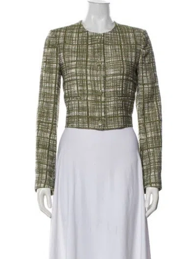 Pre-owned Jason Wu Tweed Pattern Jacket In Green