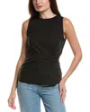Jason Wu Twist Woven Top In Black