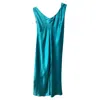 Jason Wu V-neck Midi Sleeveless Dress In Turquoise Polyester In Blue