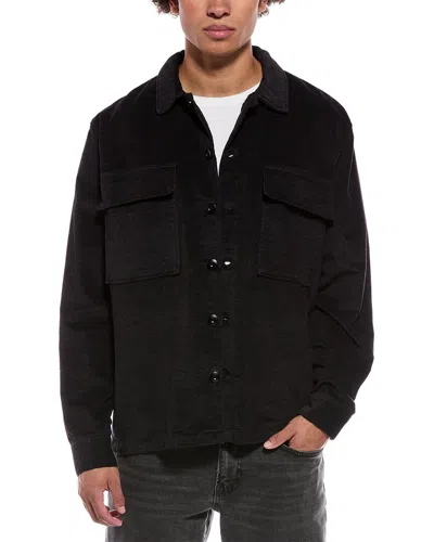 Jason Wu Velveteen Button Up Overshirt In Black