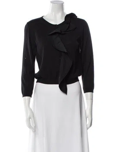 Pre-owned Jason Wu Virgin Wool Crew Neck Sweater In Black