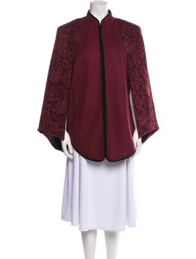 Pre-owned Jason Wu Virgin Wool Jacket In Burgundy
