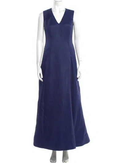 Pre-owned Jason Wu Virgin Wool Long Dress In Blue