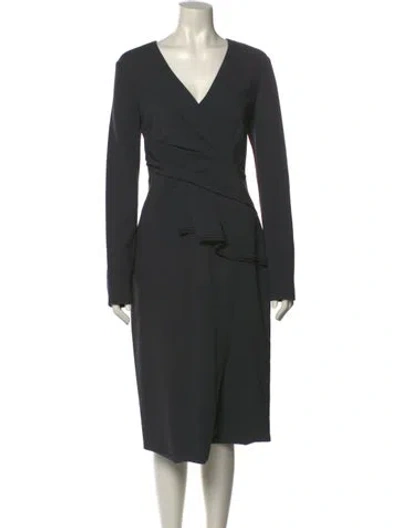 Pre-owned Jason Wu Virgin Wool Midi Length Dress In Black