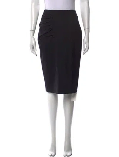 Pre-owned Jason Wu Virgin Wool Midi Length Skirt In Black