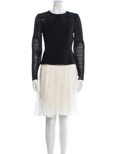 Pre-owned Jason Wu Virgin Wool Mini Dress In Black
