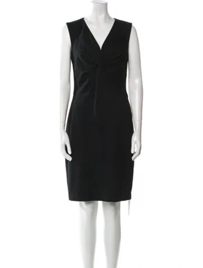 Pre-owned Jason Wu V-neck Knee-length Dress In Black