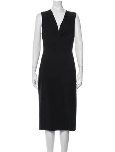 Pre-owned Jason Wu V-neck Knee-length Dress In Black