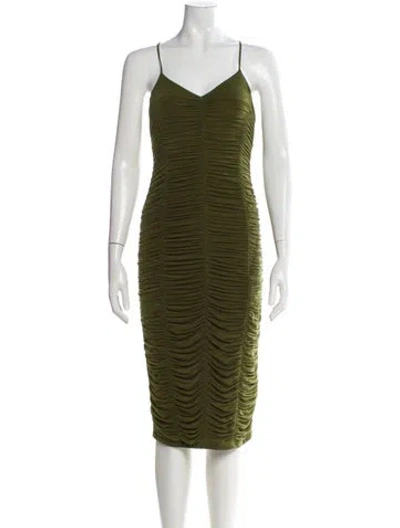 Pre-owned Jason Wu V-neck Knee-length Dress In Green