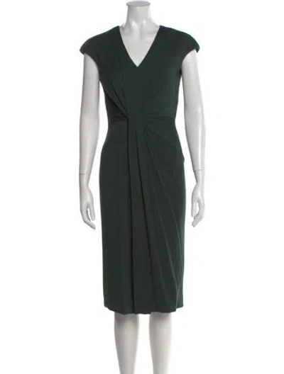 Pre-owned Jason Wu V-neck Knee-length Dress In Green