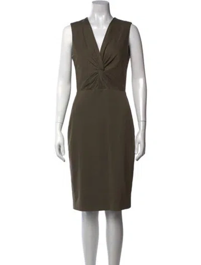 Pre-owned Jason Wu V-neck Knee-length Dress In Green