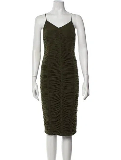 Pre-owned Jason Wu V-neck Knee-length Dress In Green